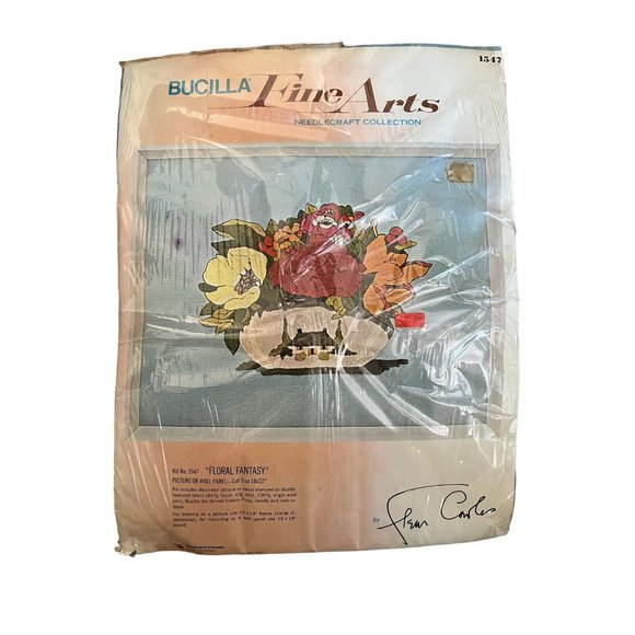 Kit De Broderie Bucilla Vera Stitch 6955 - Chanson Printemps Fleurie - Vintage Scellé